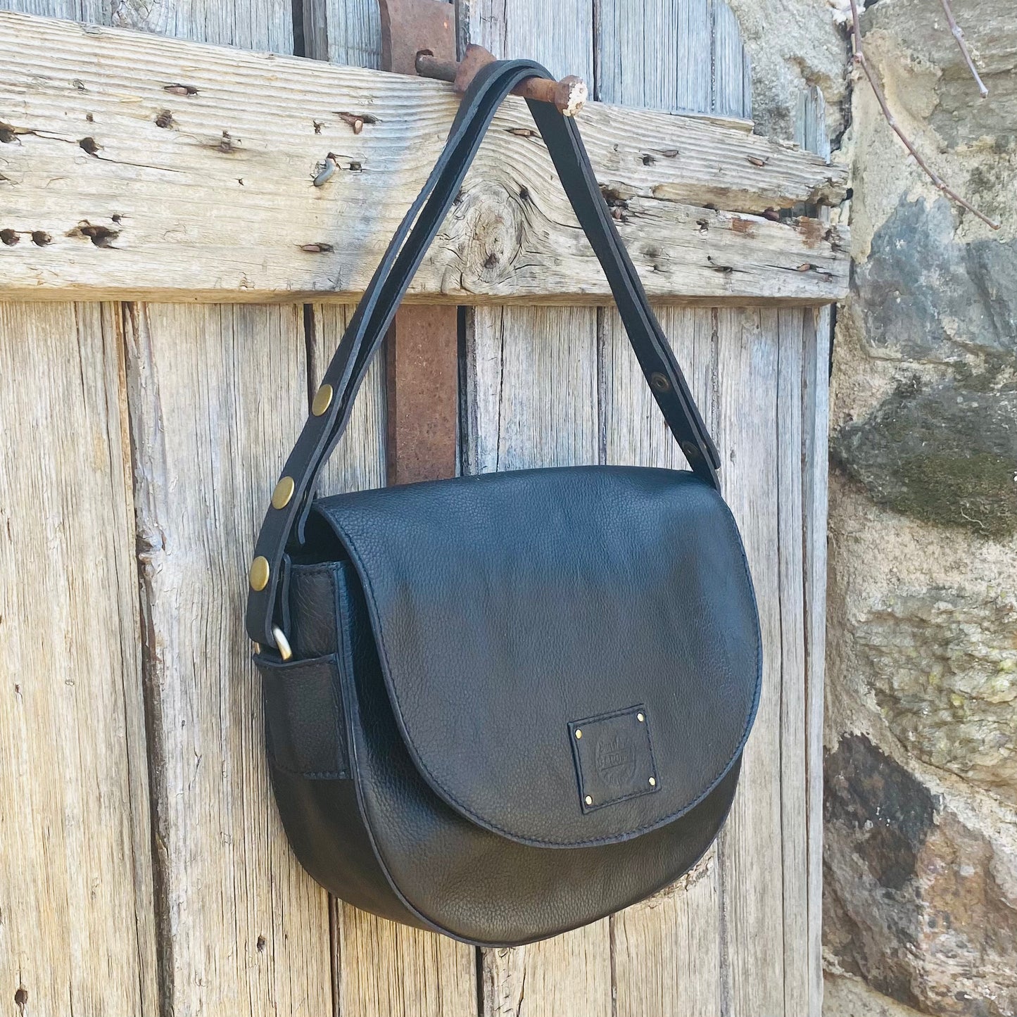 Vintage Leather Saddle Handbag