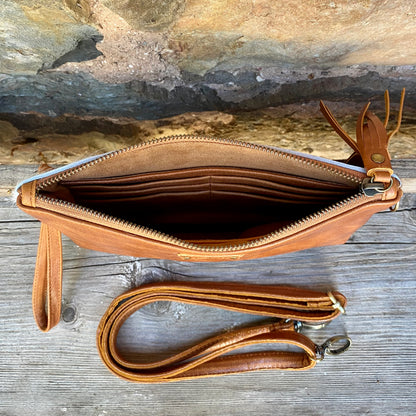 Cowhide Fur & Leather Clutch