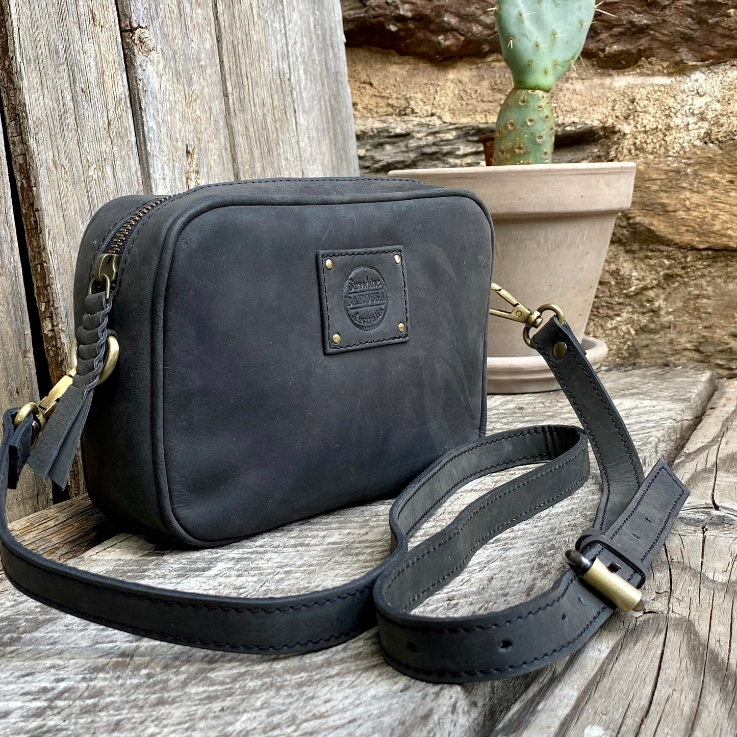 Leather Pouch with Strap