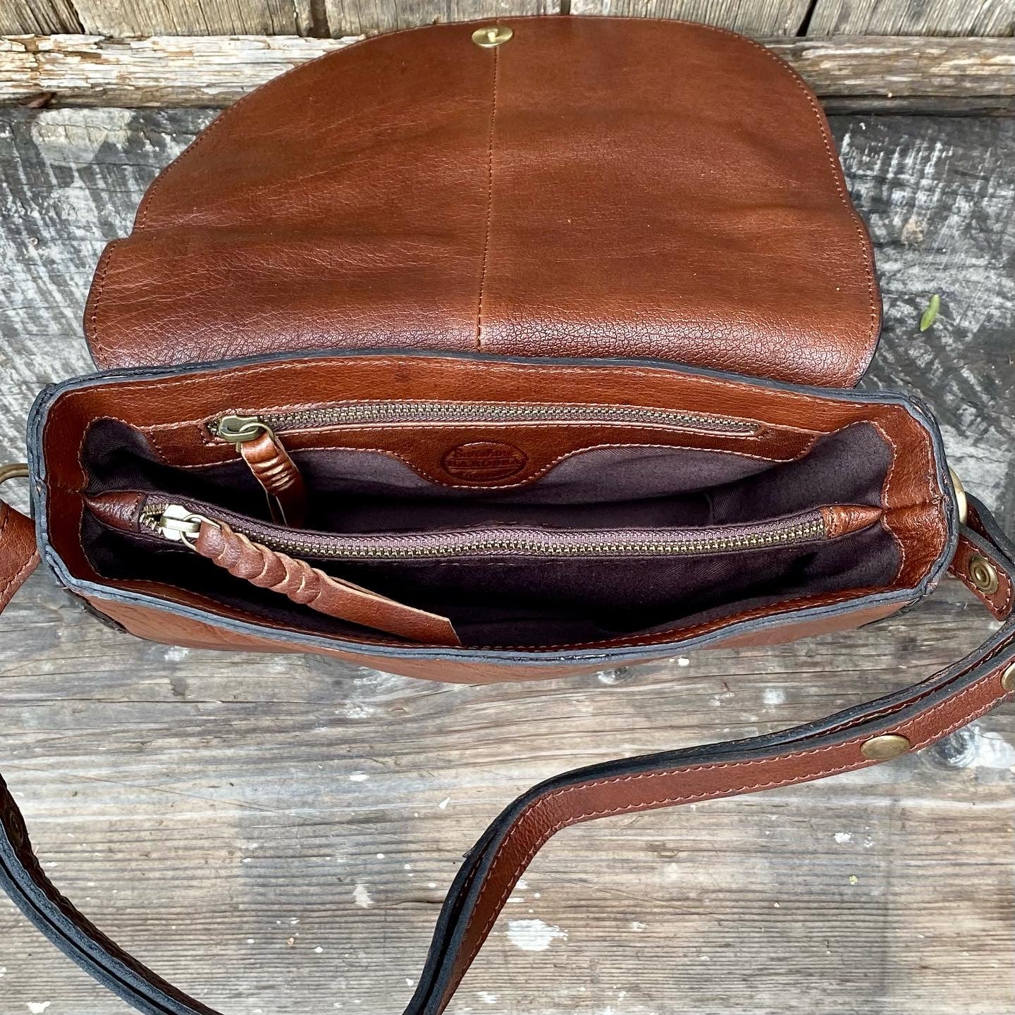 Vintage Leather Saddle Handbag