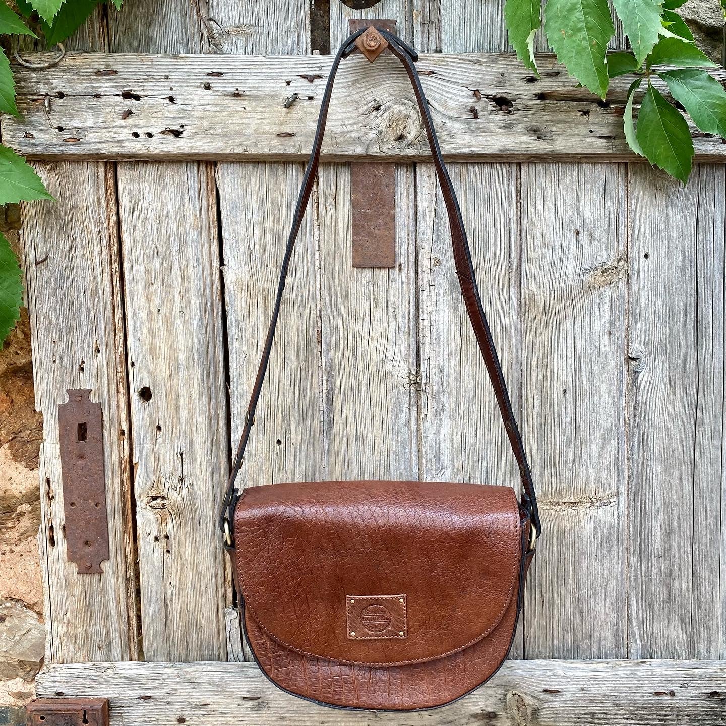 Vintage Leather Saddle Handbag