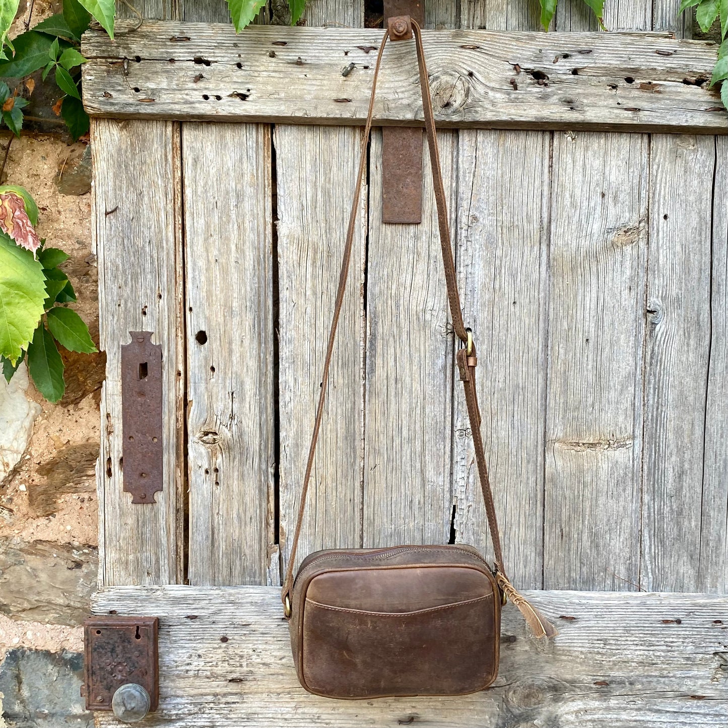 Leather Pouch with Strap