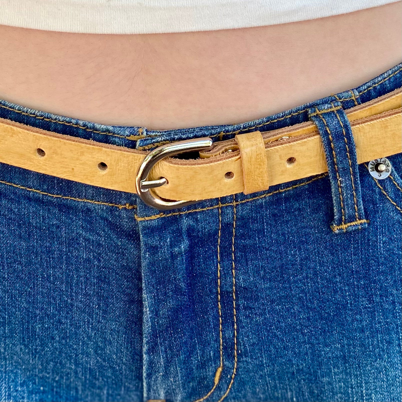 thin designer belt